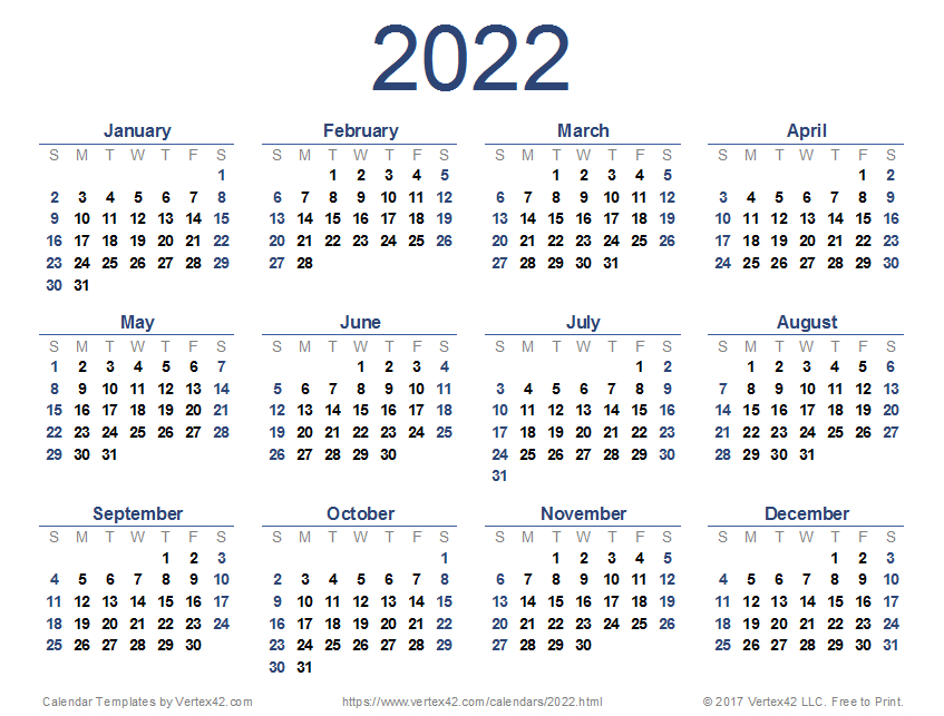 Large Printable Calendar 2022  Calendar 2022 inside Fiscal Year Calendar 2022 2022 Printable