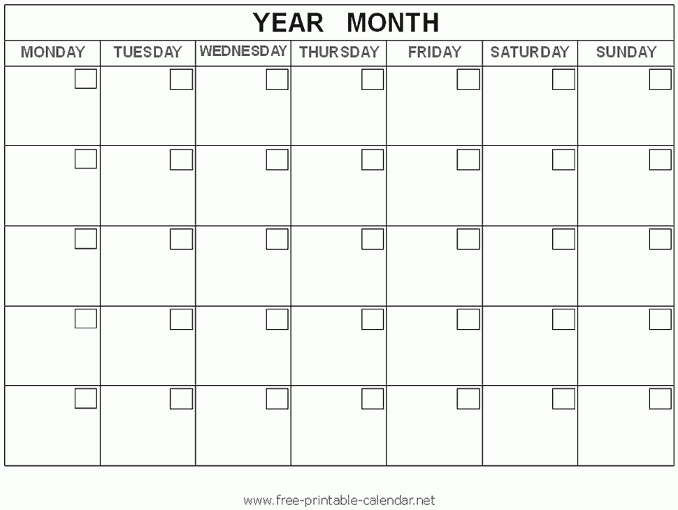Large Square Calendar Template | Calendar Template Printable Monthly Yearly for Yearly Calendar With Squares