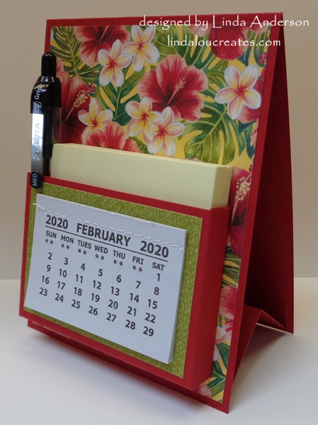 Linda Lou Creates: Pocket Easel Calendar With Video with regard to Pocket Calendar S Paper