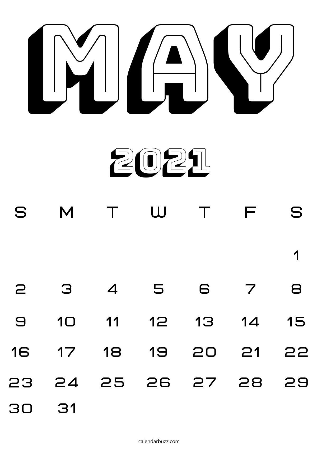 May 2021 Calligraphy Stylish Font Calendar In 2021 | Calendar in Printable Month Calligraphy Clander