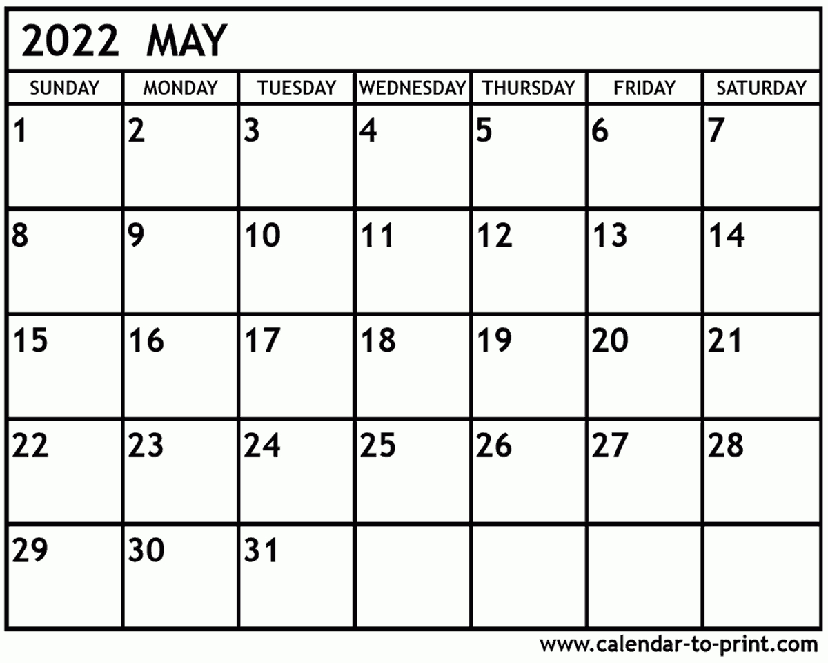 May 2022 Calendar Important Days inside Firefighter Calendar 2022 Printable
