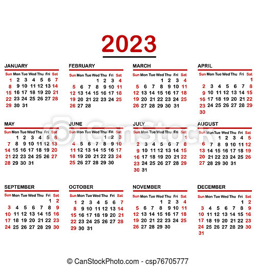 Minimalist Calendar Of Year 2023. | Canstock with Background March Calendar 2023