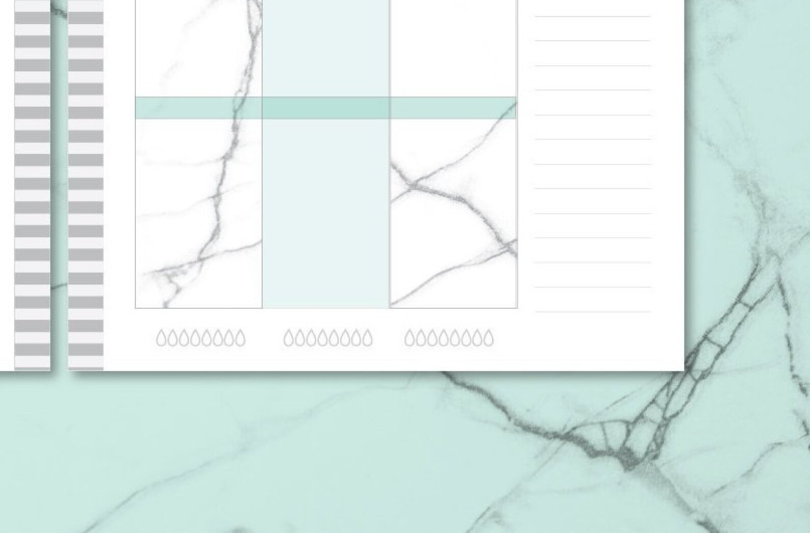 Mint &amp; Marble Printable Planner Pages 8.5 X 11 Letter And | Etsy with regard to 8.5” X 11” Page