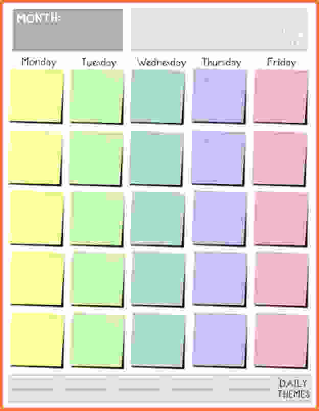 Monday Through Friday Calendar Template  Calendar Template 2021 with regard to School Day Are From Monday To Friday