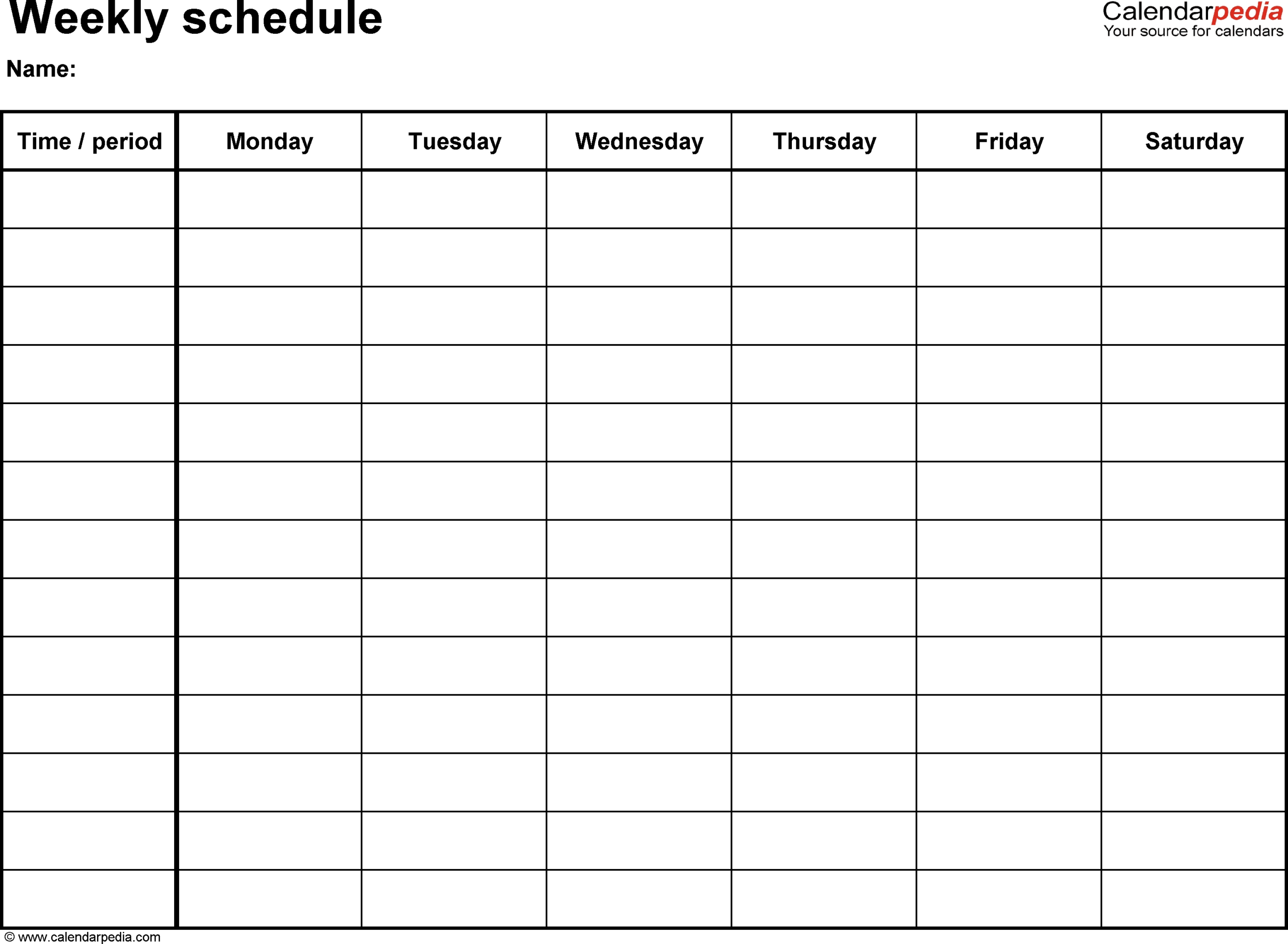 Monday Through Friday Schedule Template Free Calendar Inspiration Design with Schedule Mondy To Friday