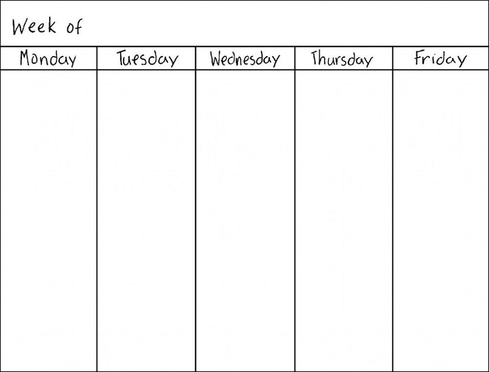 Monday Thru Sunday Calendar Graphics | Calendar Template 2021 intended for Monday To Friday Schedule