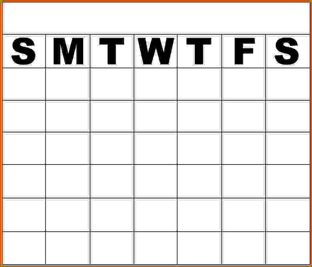 Monday To Friday Blank Calendar Template  Template Calendar Design with regard to On Monday To Friday