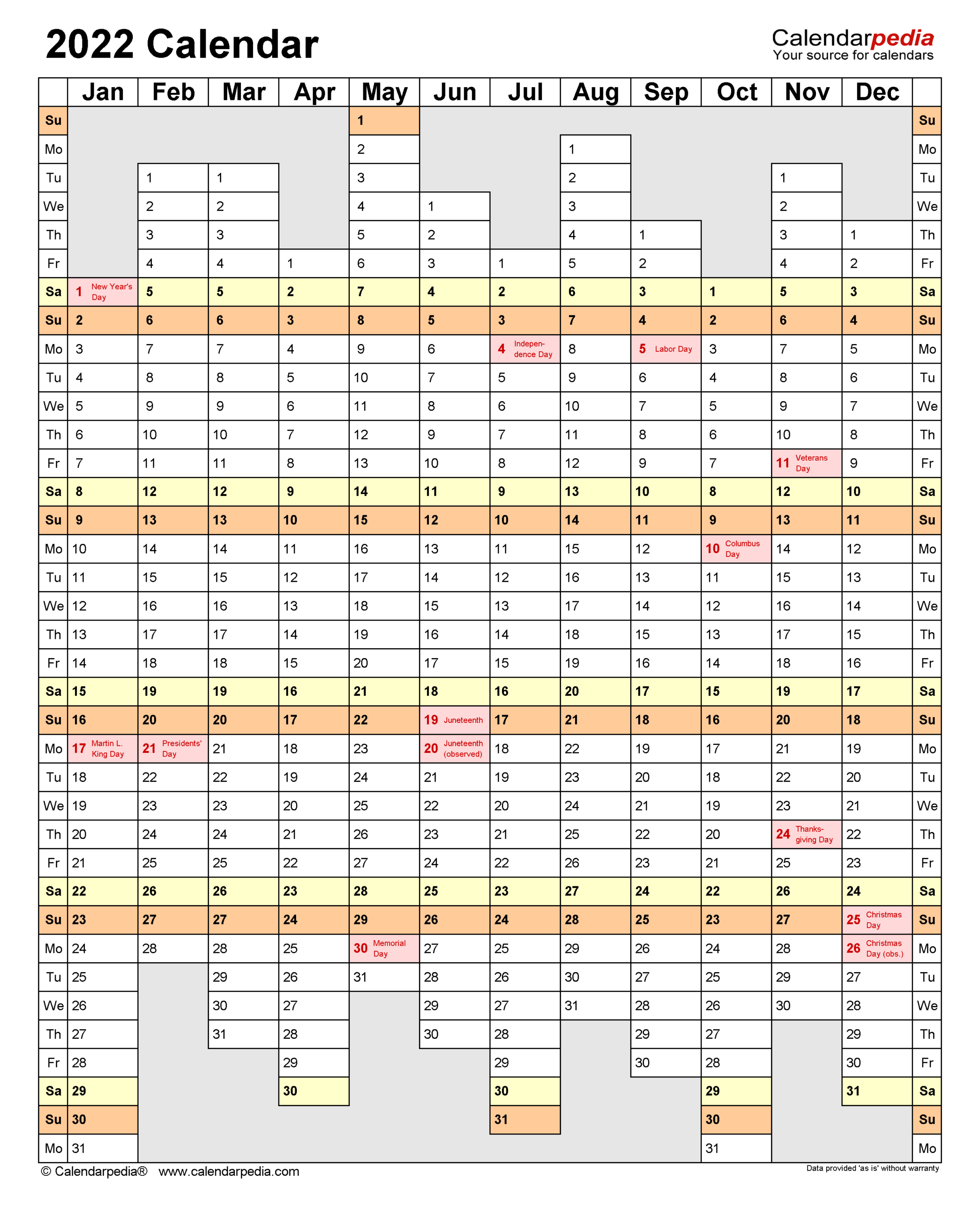 Monthly 2022 Printable Calendar One Page  Yearly Printable Calendar for Free Printable Calendar Quarterly 2022