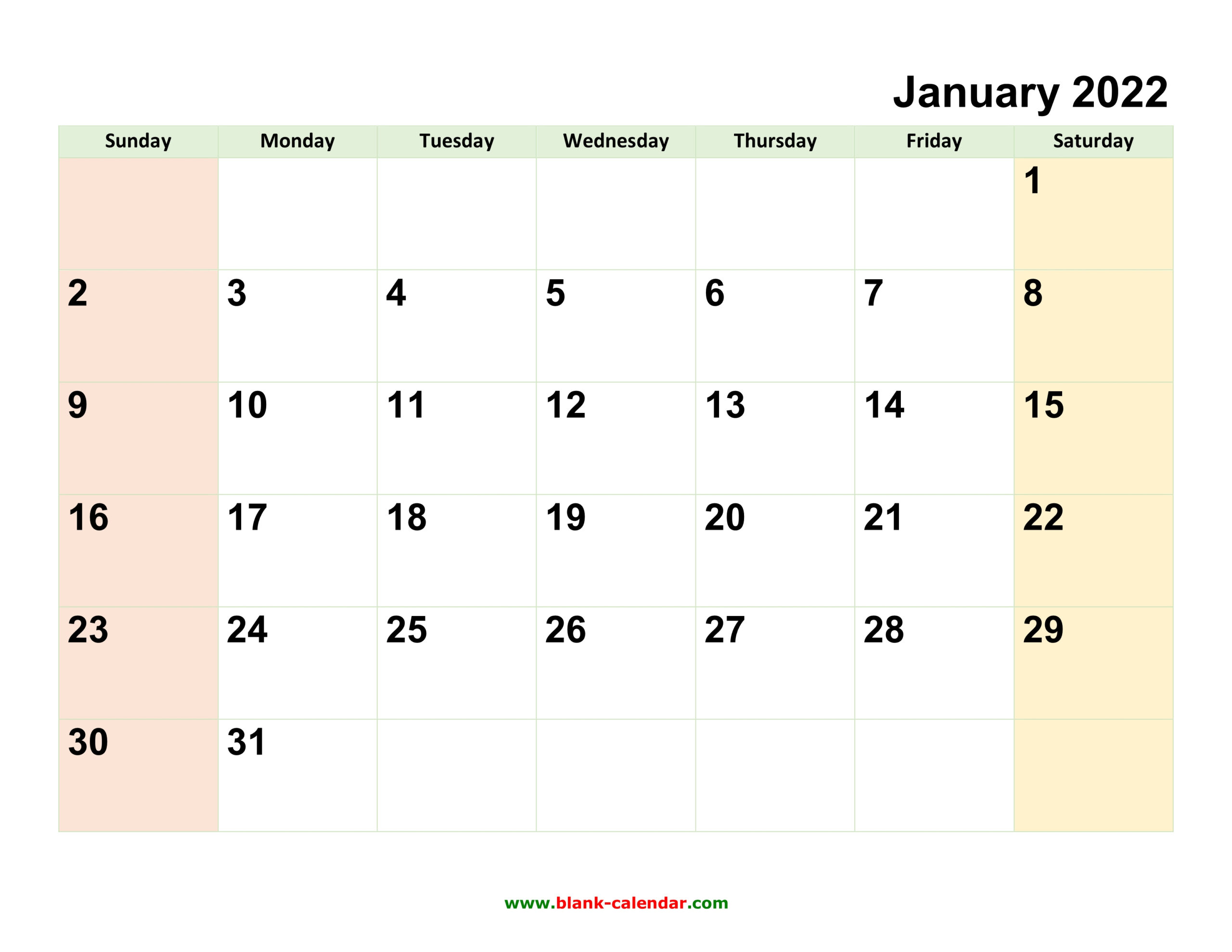 Monthly Calendar 2022 | Free Download, Editable And Printable in Blank 2022 Calendar Printable Free Pdf