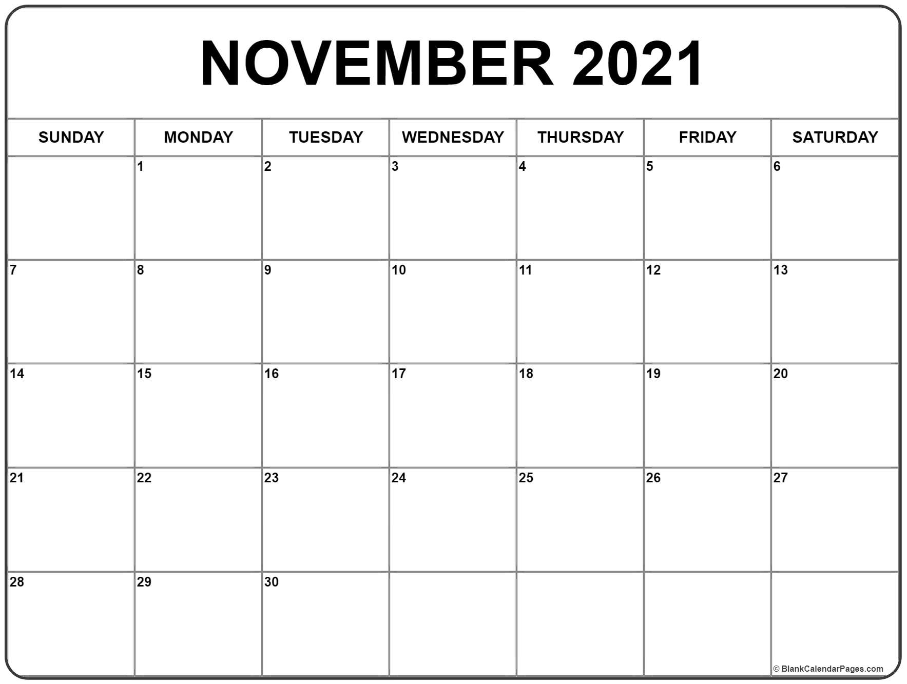 November 2021 Calendar Printable | Avnitasoni within November 2022 Calendar Word Avnitasoni