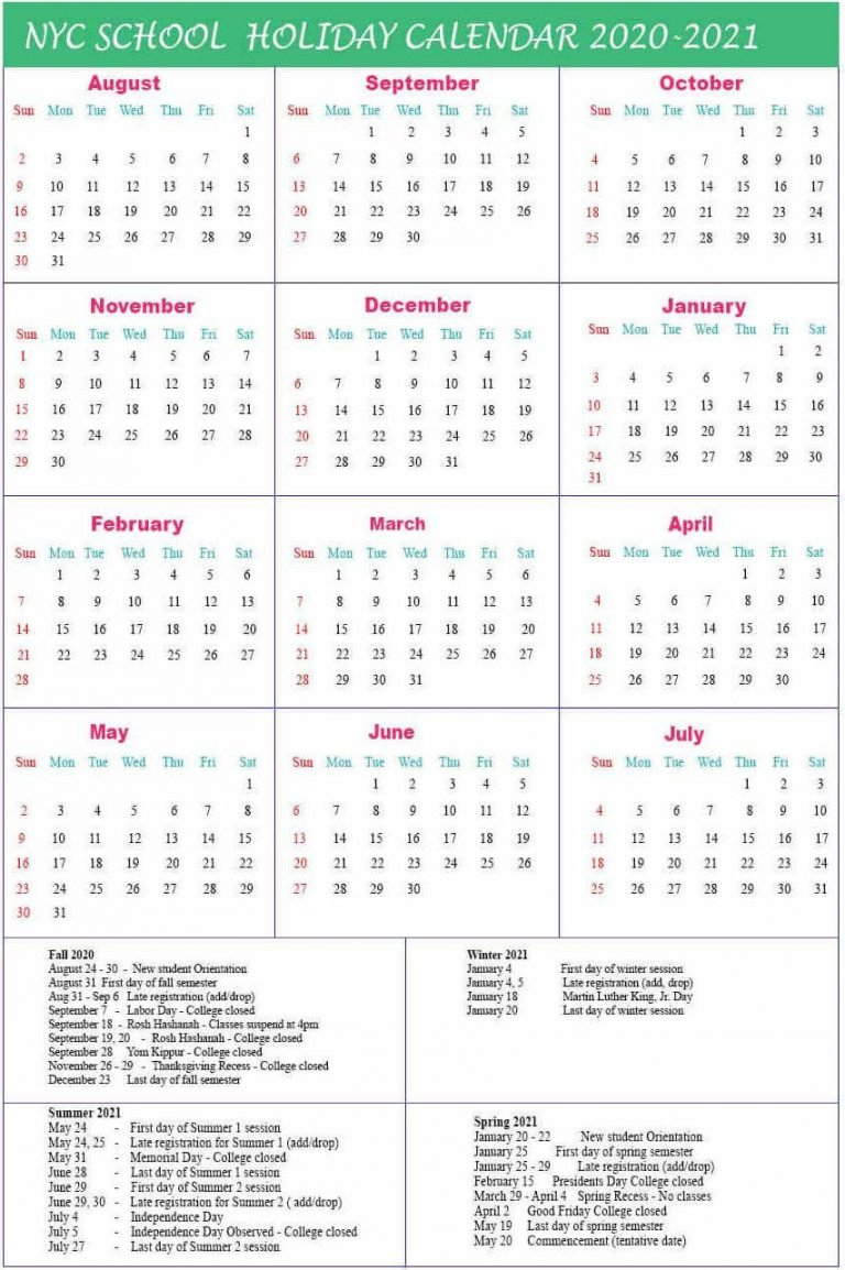 Nyc School Holidays | Nyc School Calendar with Nyc School Calendar 2022 2022