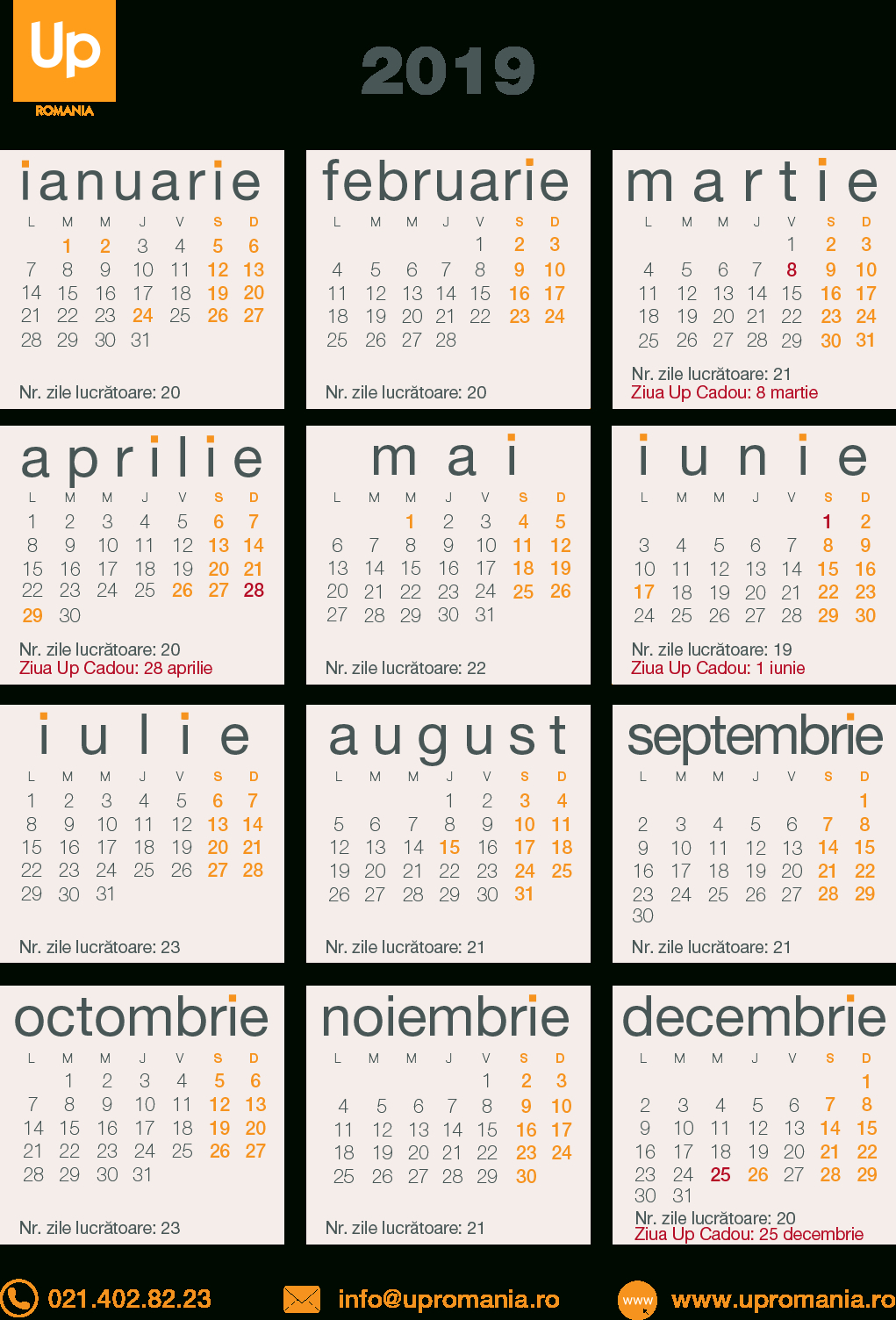 Pick Calendar Zile Lucratoare 2020 | Calendar Printables Free Blank intended for Firefighter Calendar 2022 Printable