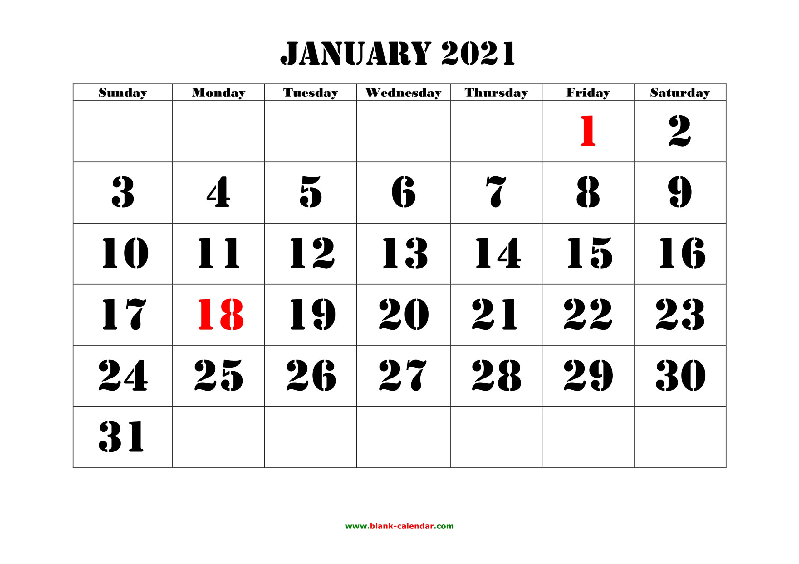 Printable Calendar With Large Numbers | Calendar Printables Free Templates inside Free Large Number Printables Calendar