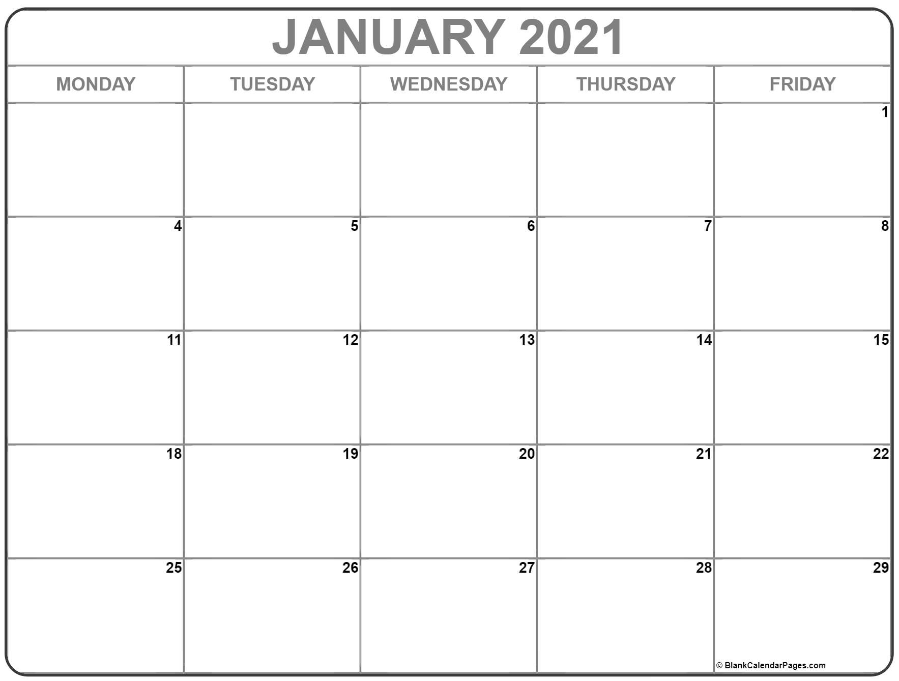 Printable Monday Through Sunday Calendar 2021  Calendar Inspiration Design with regard to Monday To Sunday Printable Calendar