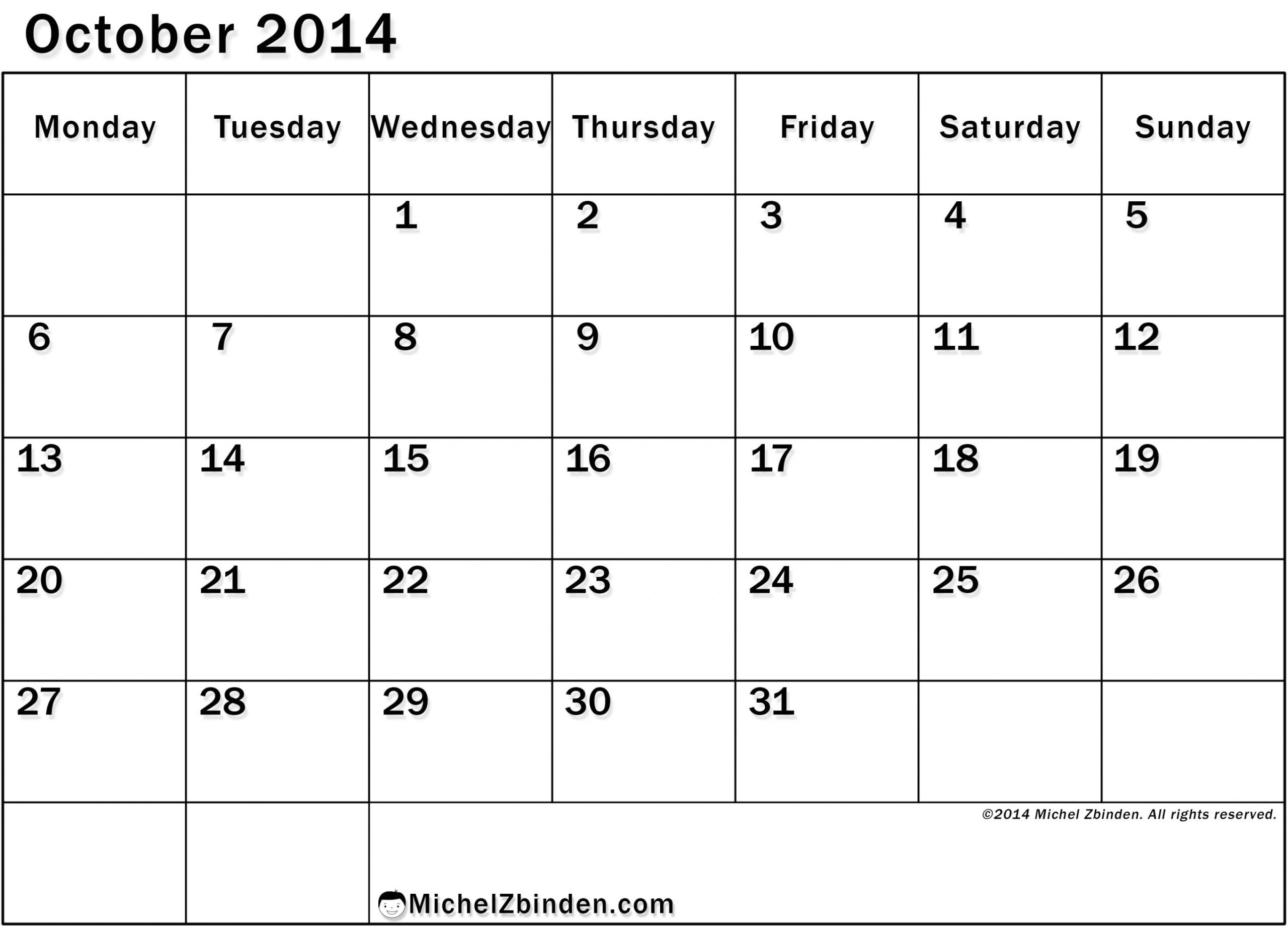 Printable Monthly Calendar Large Squares | Calendar Printables Free Blank pertaining to Large Square Blank Calendar