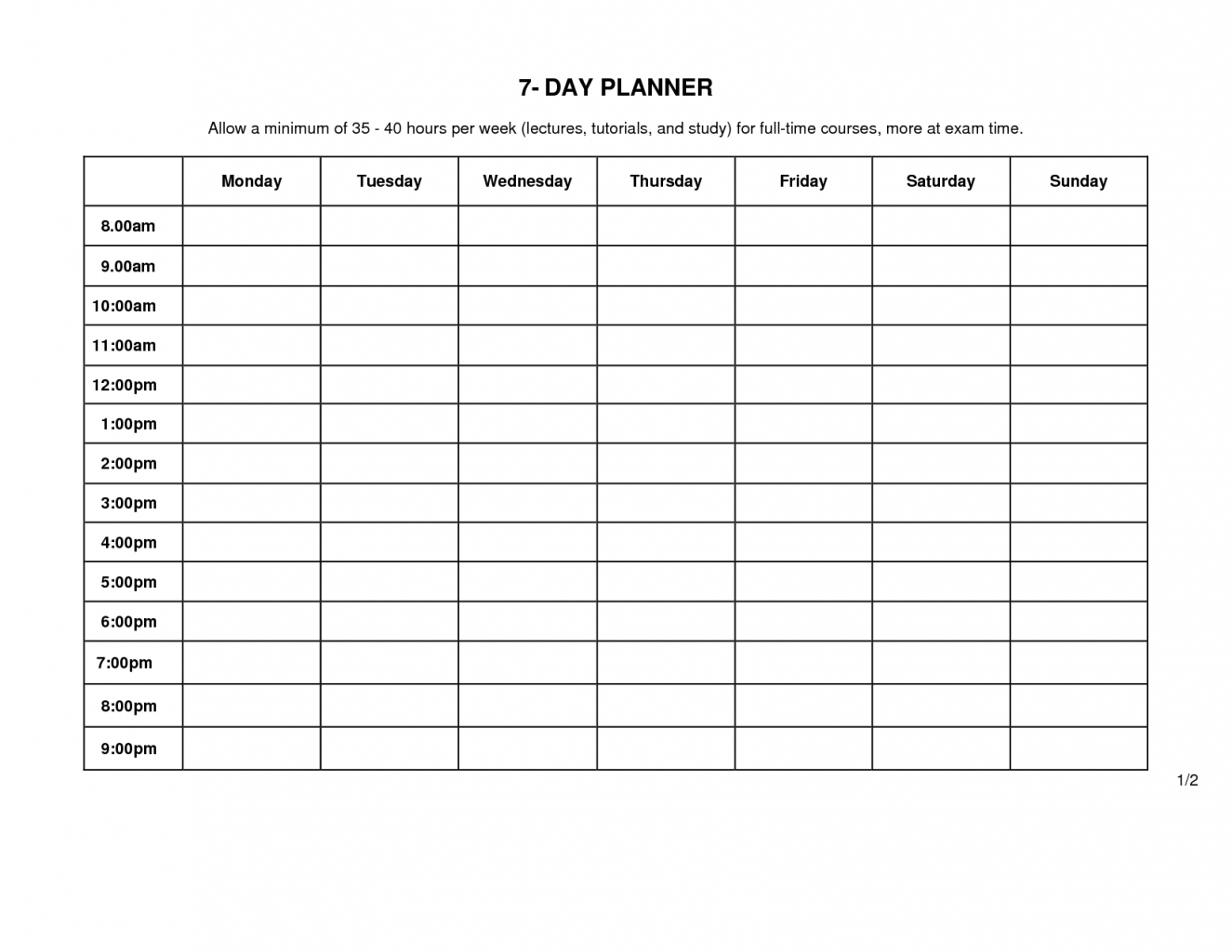 Printable Weekly Schedule Monday Through Friday Calendar Inspiration within Schedule Mondy To Friday