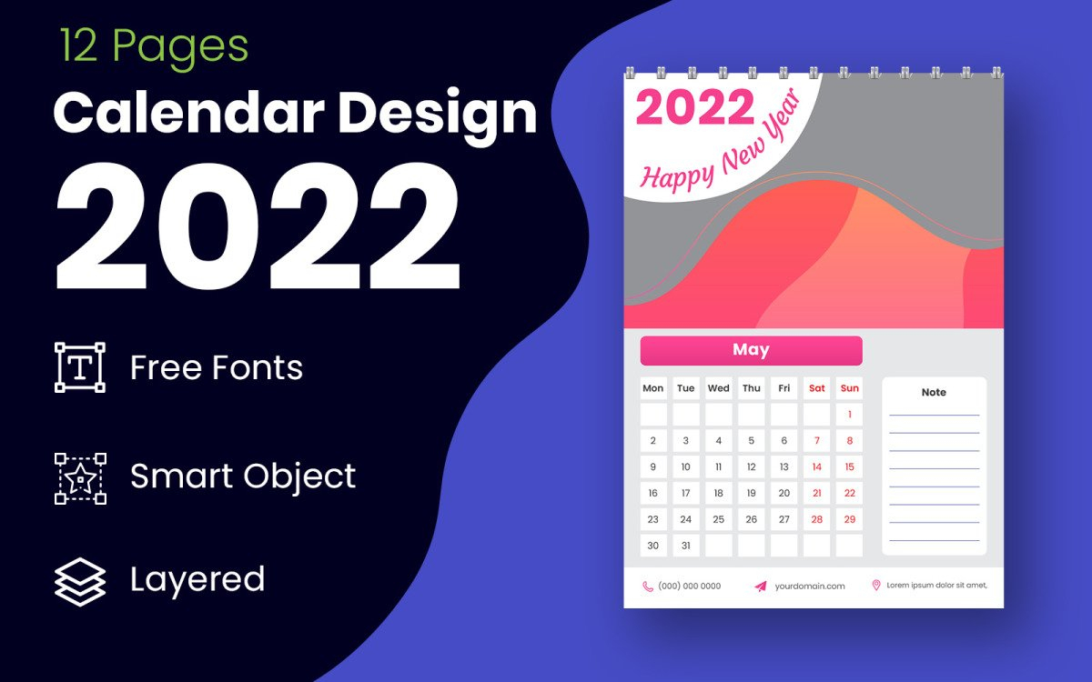 Professional 2022 Calendar Design Template Vector regarding Calender 2022 Wall Calendar