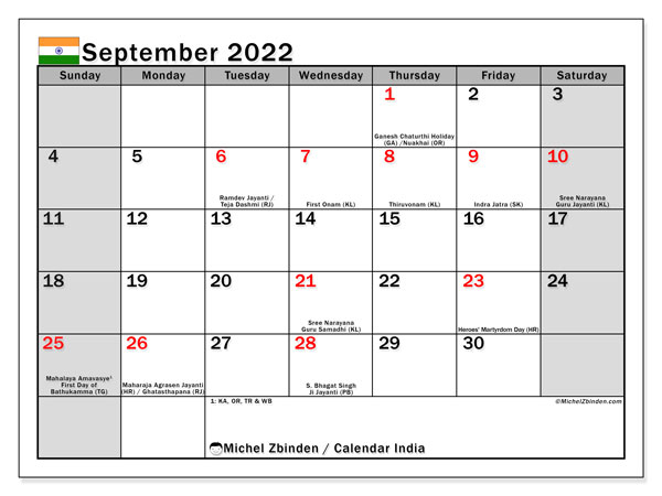 September 2022 Calendars &quot;Public Holidays&quot; Michel Zbinden En throughout Calendar 2022 Victoria Australia
