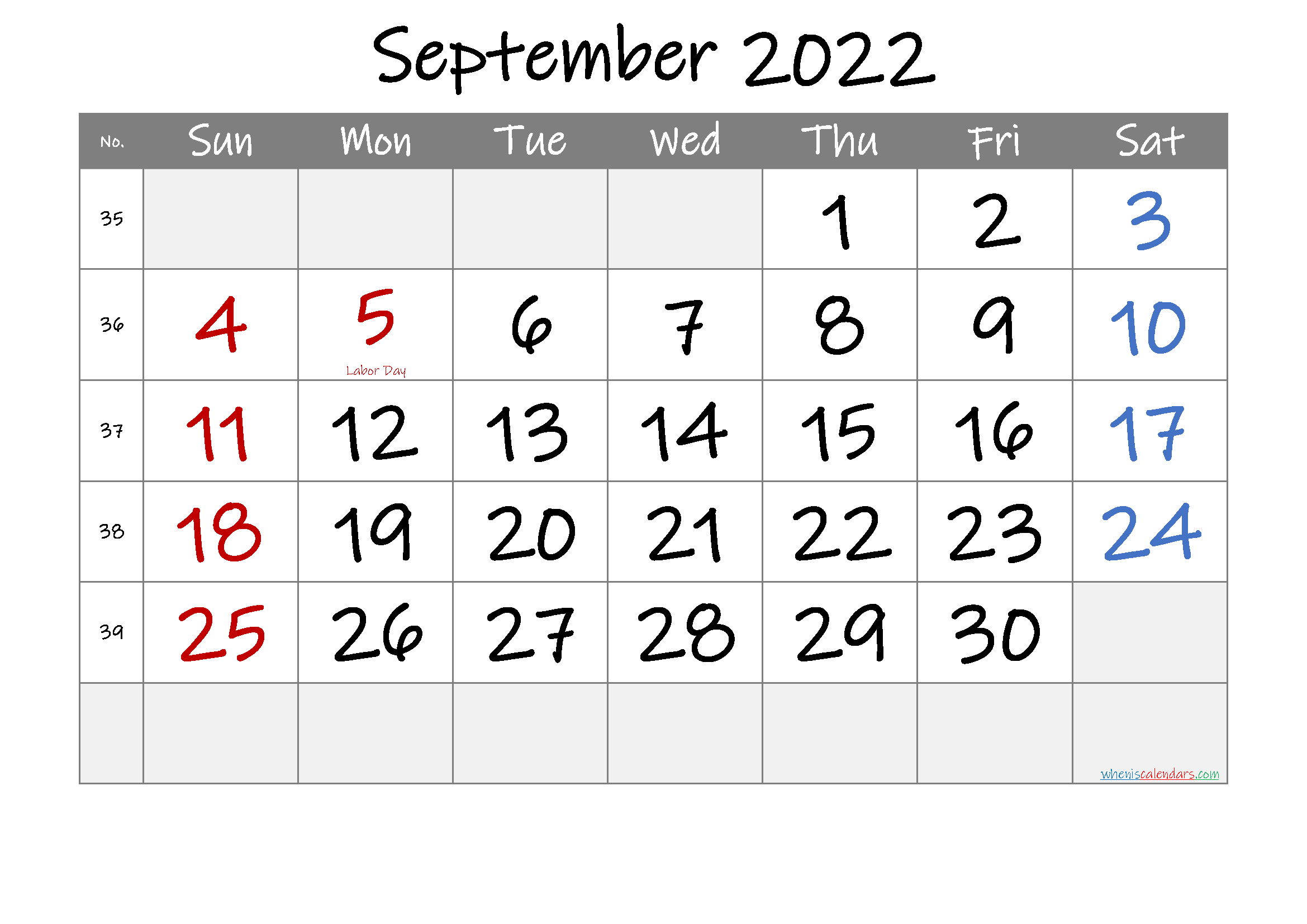 September 2022 Free Printable Calendartemplate No.if22M33 with Calendar September 2022 To August 2022