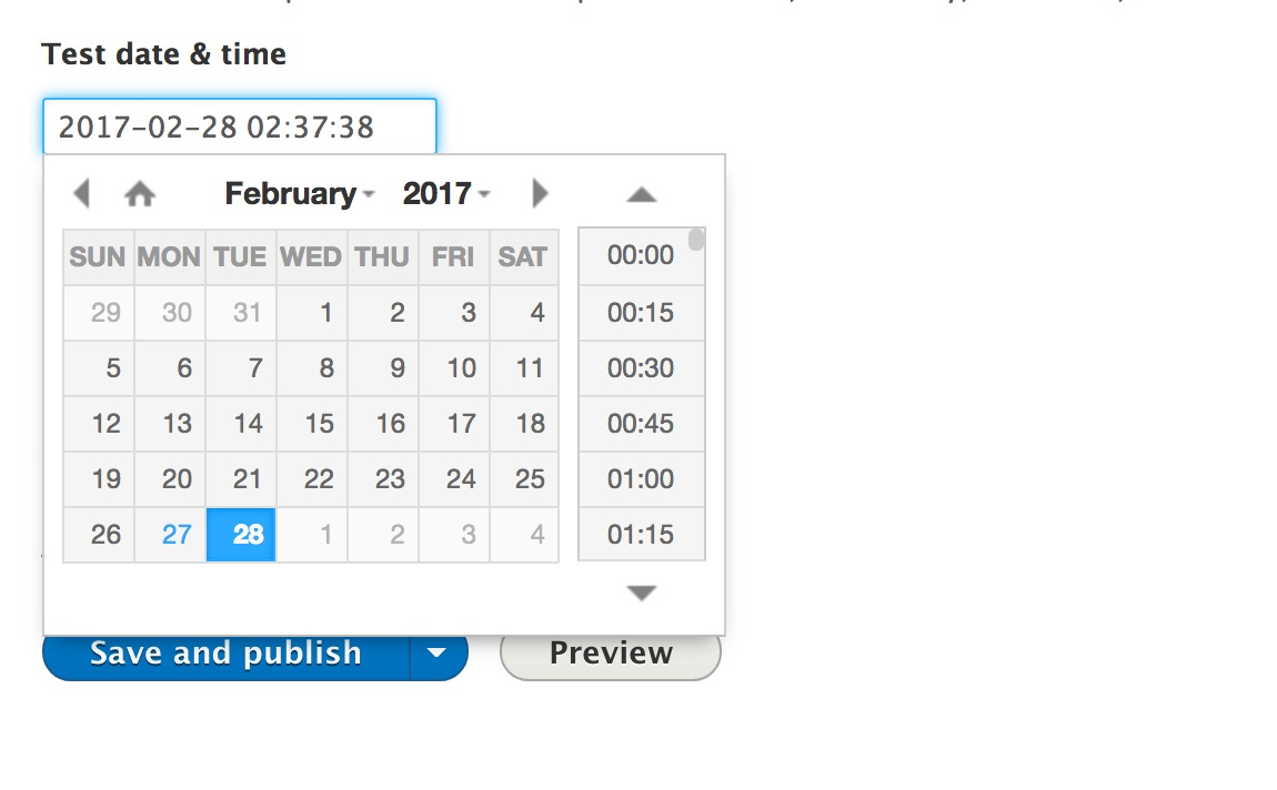 Single Date Time Picker | Drupal regarding Time And Date Calender