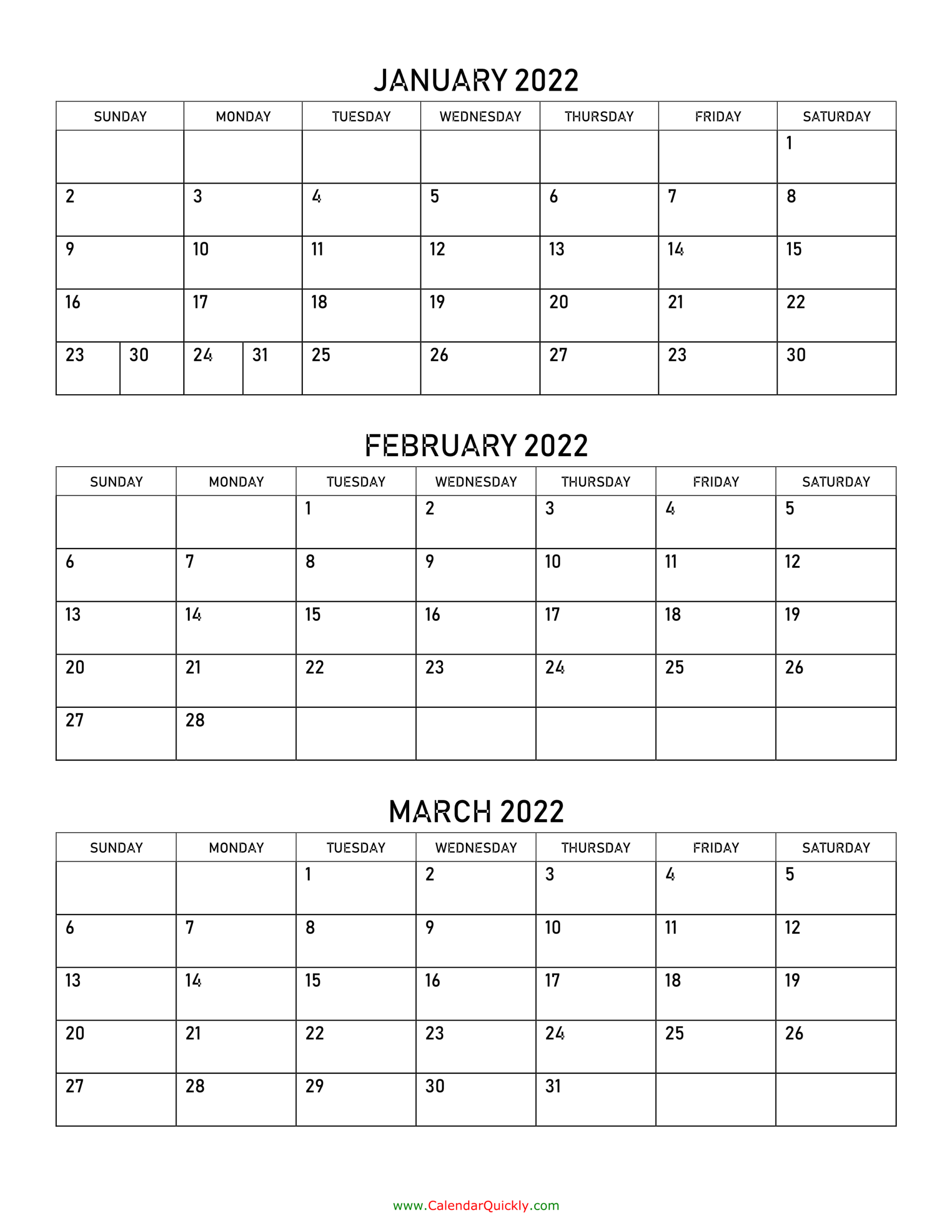 Three Months 2022 Calendar | Calendar Quickly pertaining to Free Printable Calendar 2022 Vertical