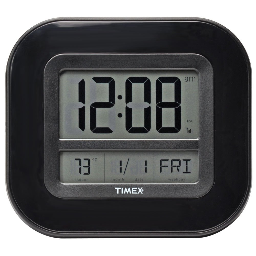 Timex 75322T Atomic Clock With Date, Day Of Week And Indoor Temperature pertaining to Time And Date Calender