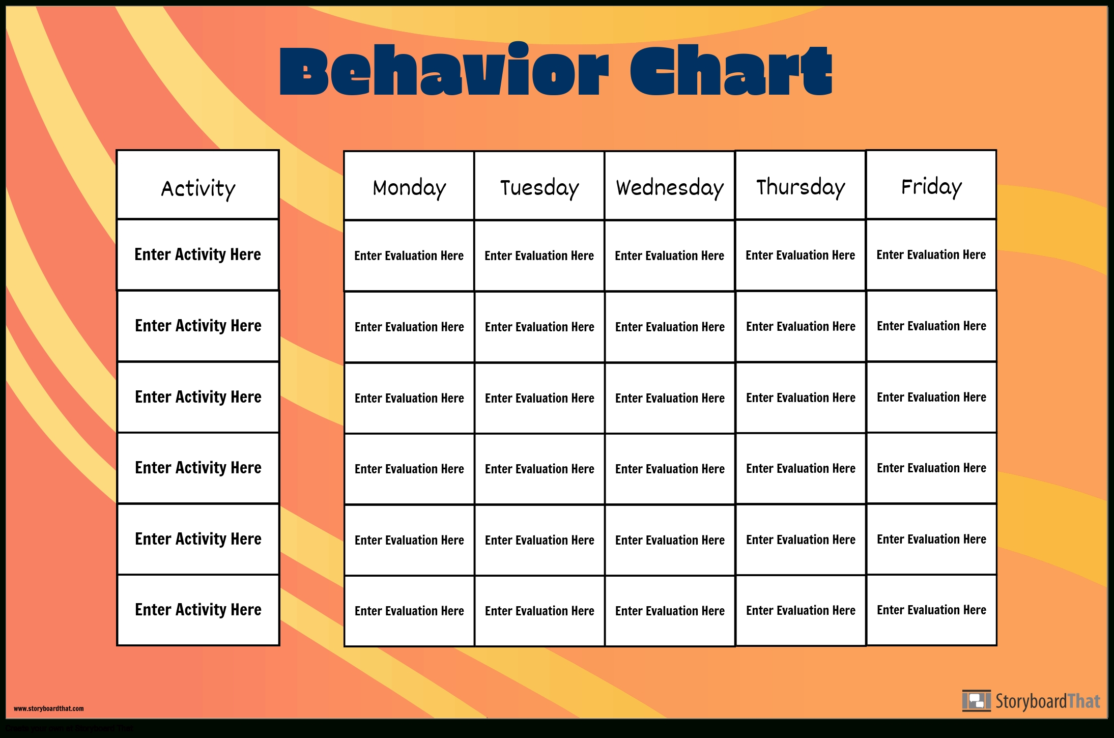 Universal Create A Chart From Monday To Friday | Get Your Calendar regarding Monday To Friday Schedule Chart
