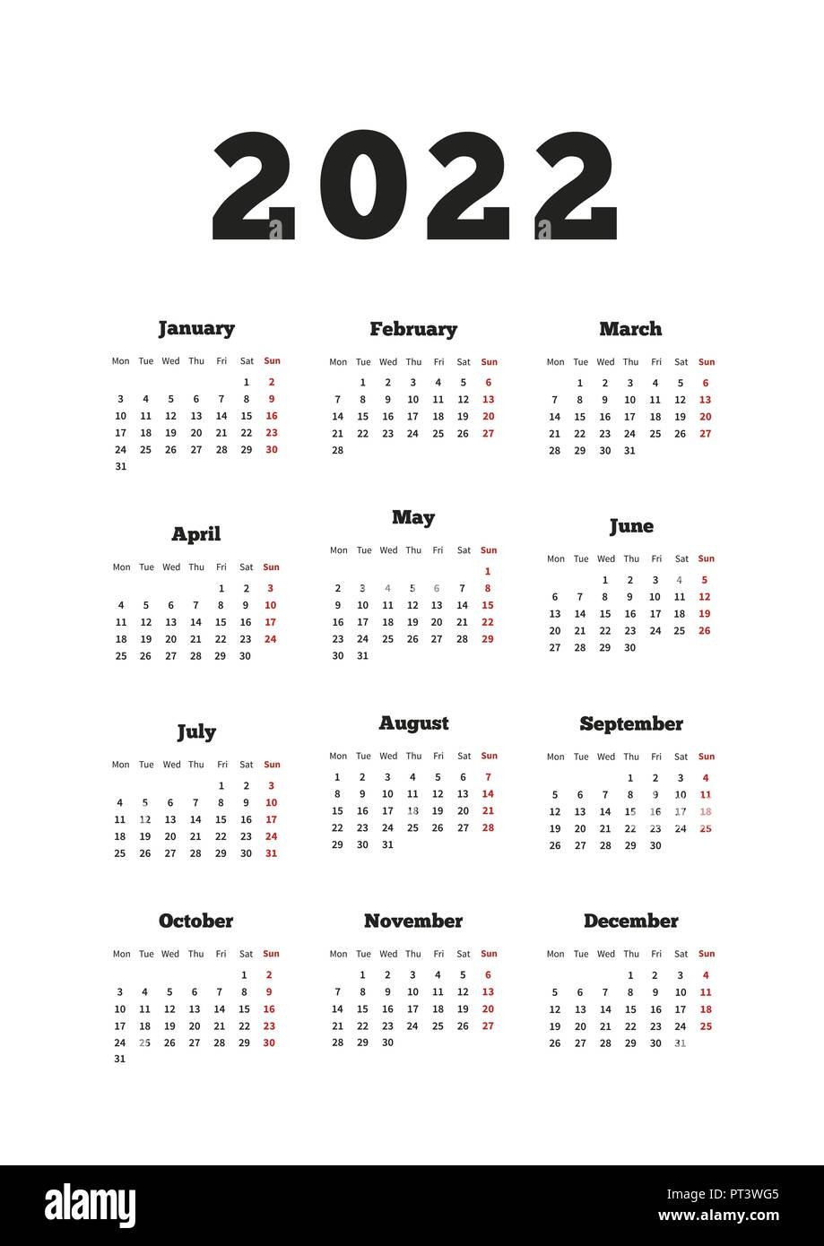 Week Calendar With Week Number 2022 | February 2022 Calendar in Free Printable Calendar 2022 Vertical