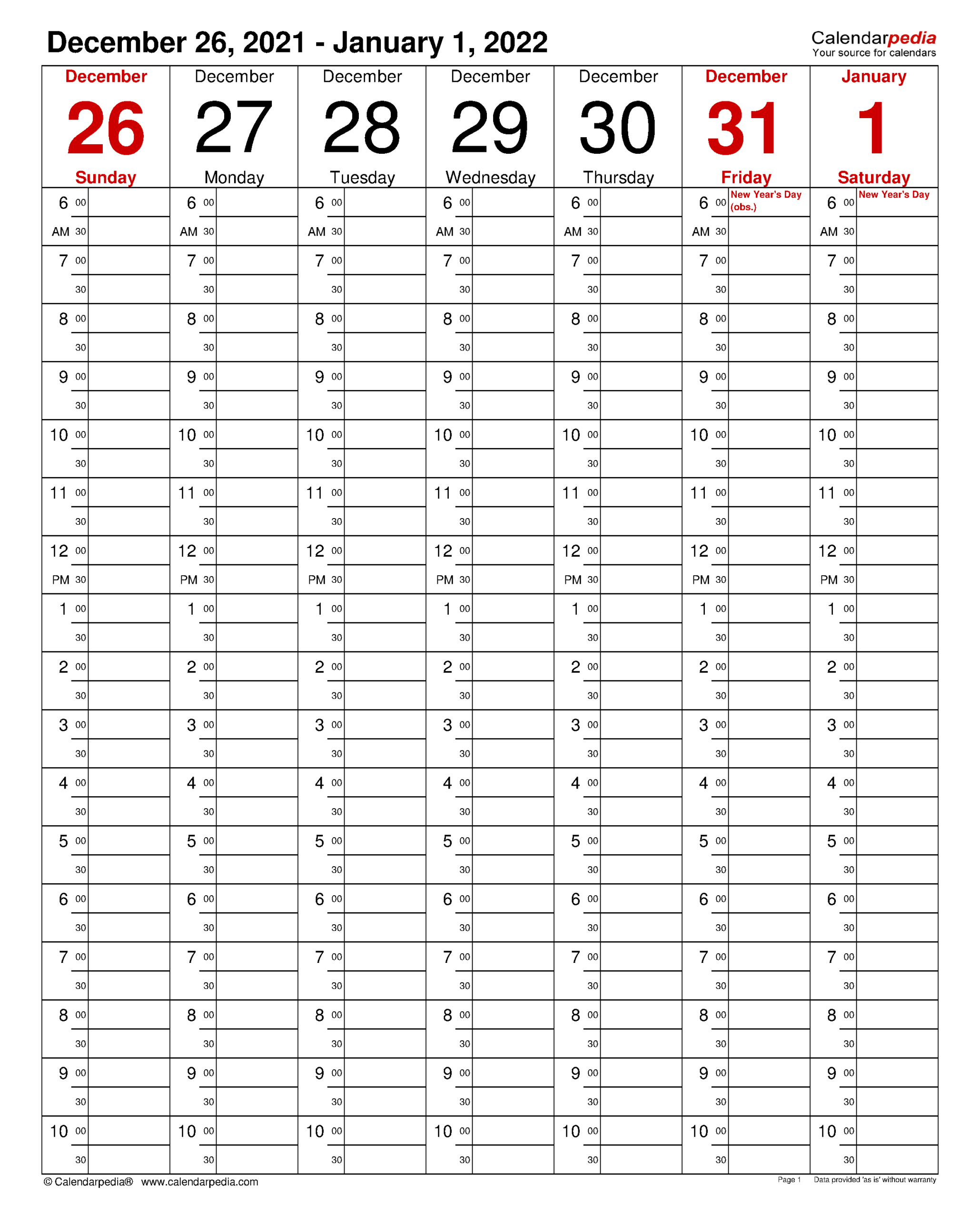 Weekly Calendars 2022 For Excel  12 Free Printable Templates regarding Calendar Printable Time And Date