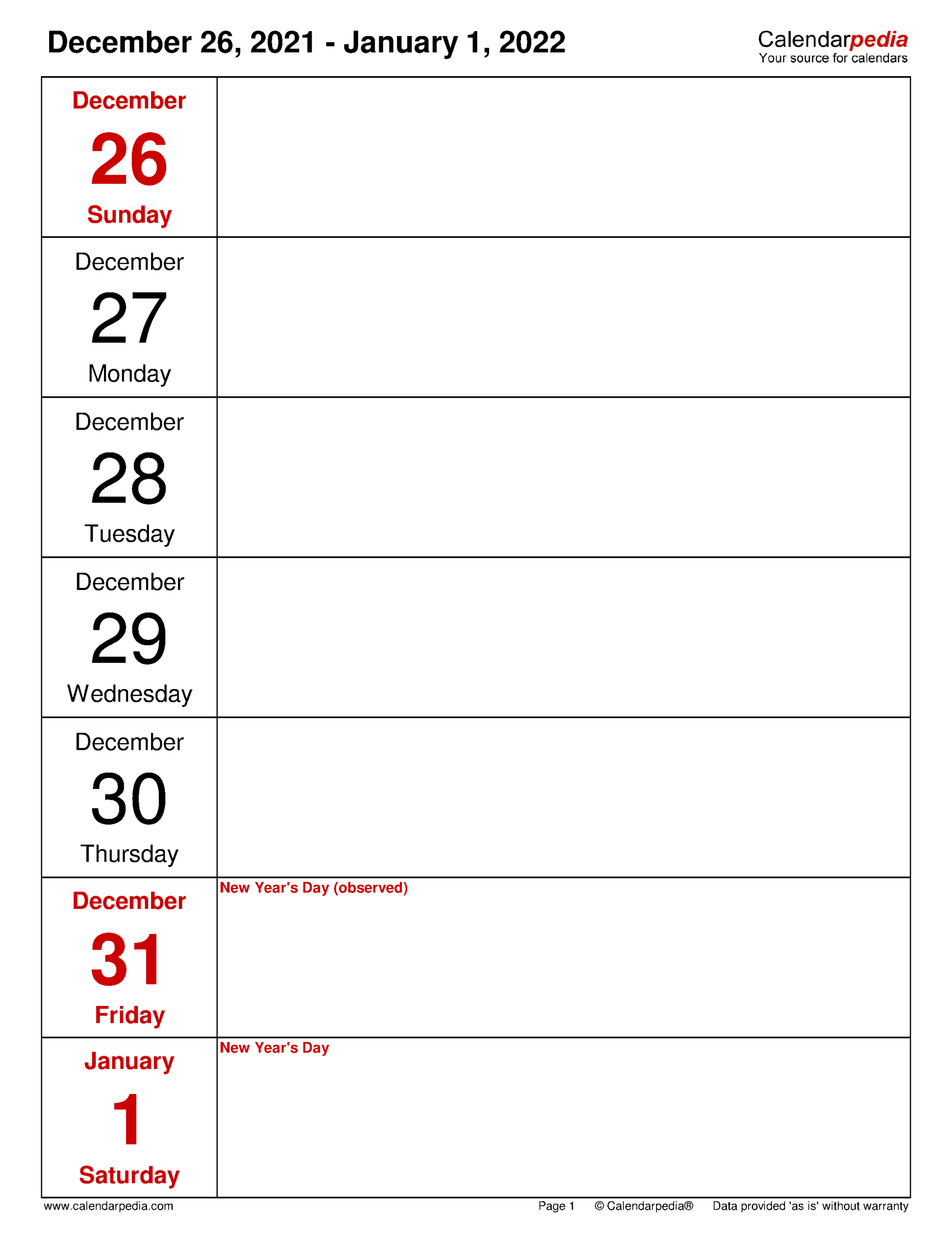 Weekly Calendars 2022 For Pdf  12 Free Printable Templates intended for Free Portrait Printable Calendars 2022