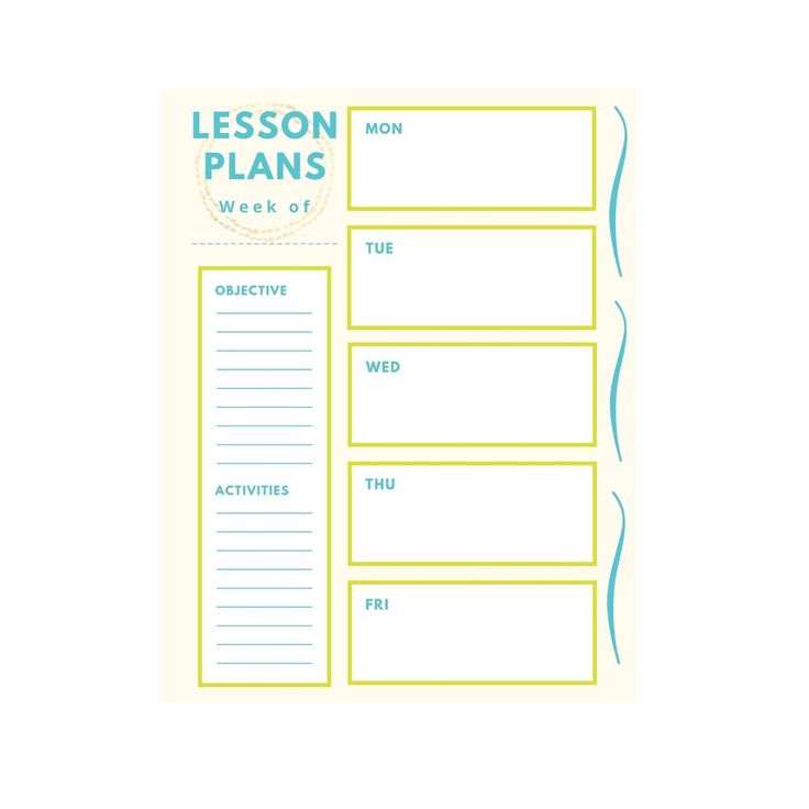 Weekly Lesson Plan Printable Monday Through Friday | Etsy In 2021 with regard to School From Moday Through Friday