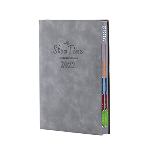 Yardwe 2022 Calendar Notebook Pu Soft Cover Schedule Book Daily Weekly regarding Time And Date Calendar 2022
