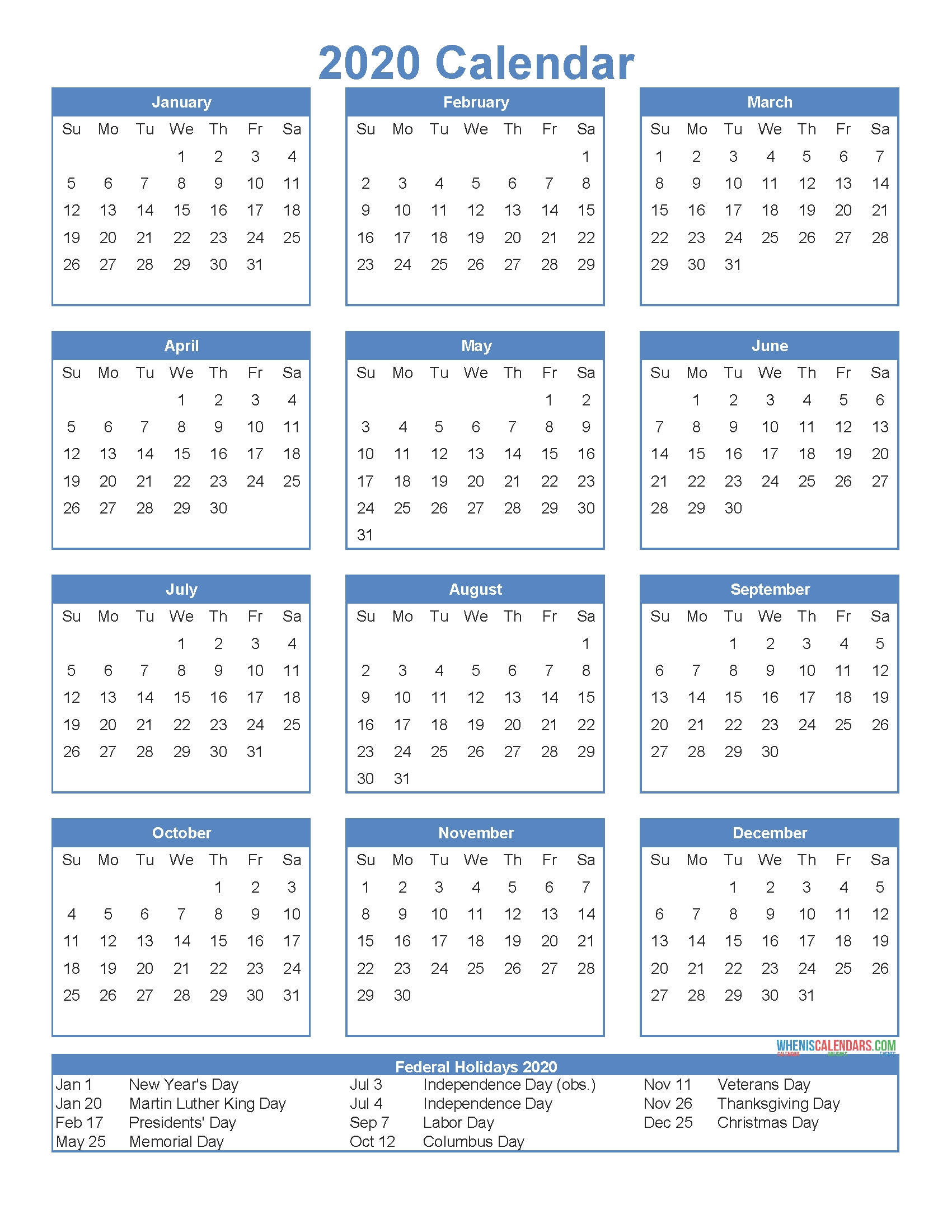 Year At A Glance 2020 Png  Calendar Inspiration Design throughout Year At A Glance Calendar 2022