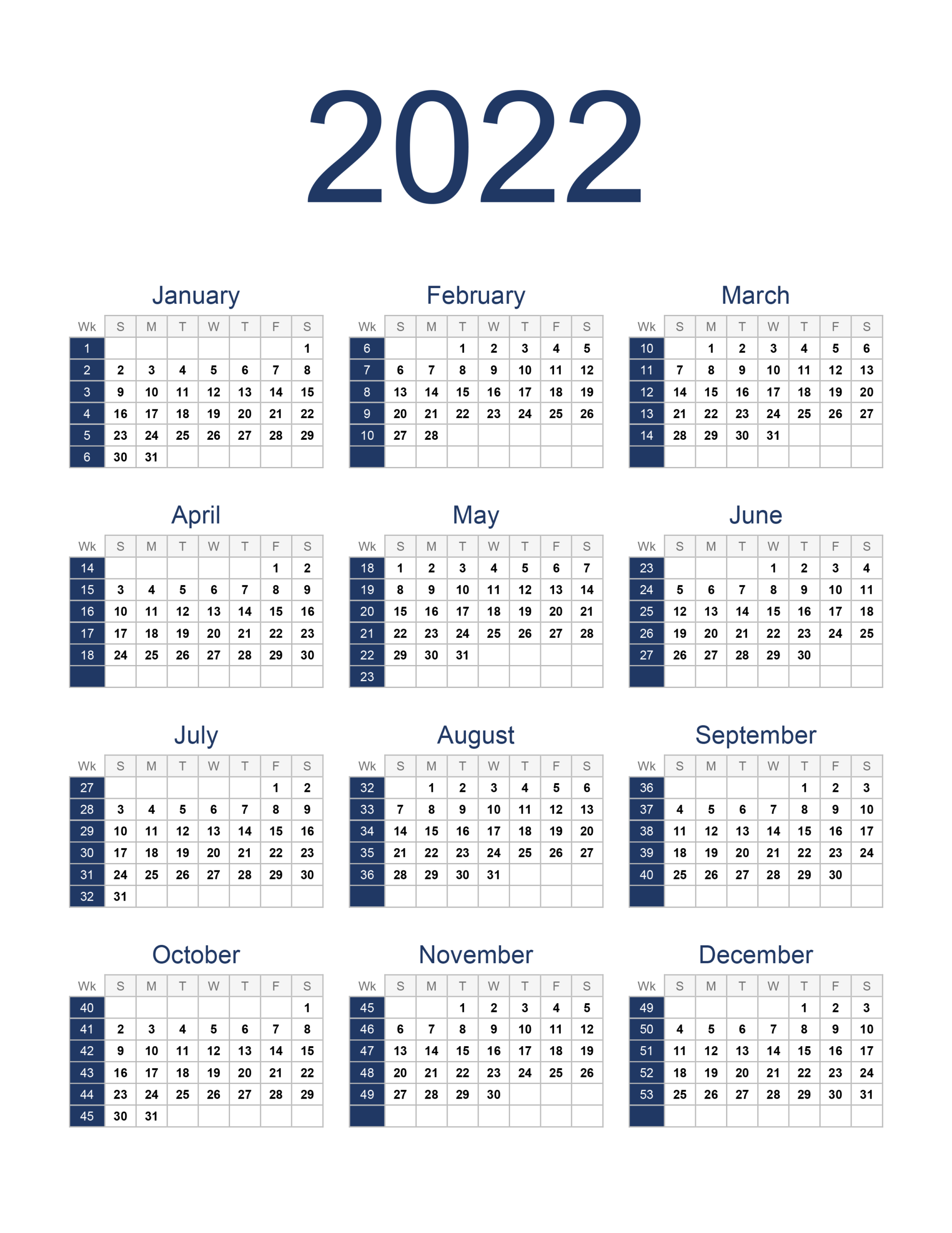 Yearly Calendar 2022  Freecalendar.su with Army Holiday Calendar 2022