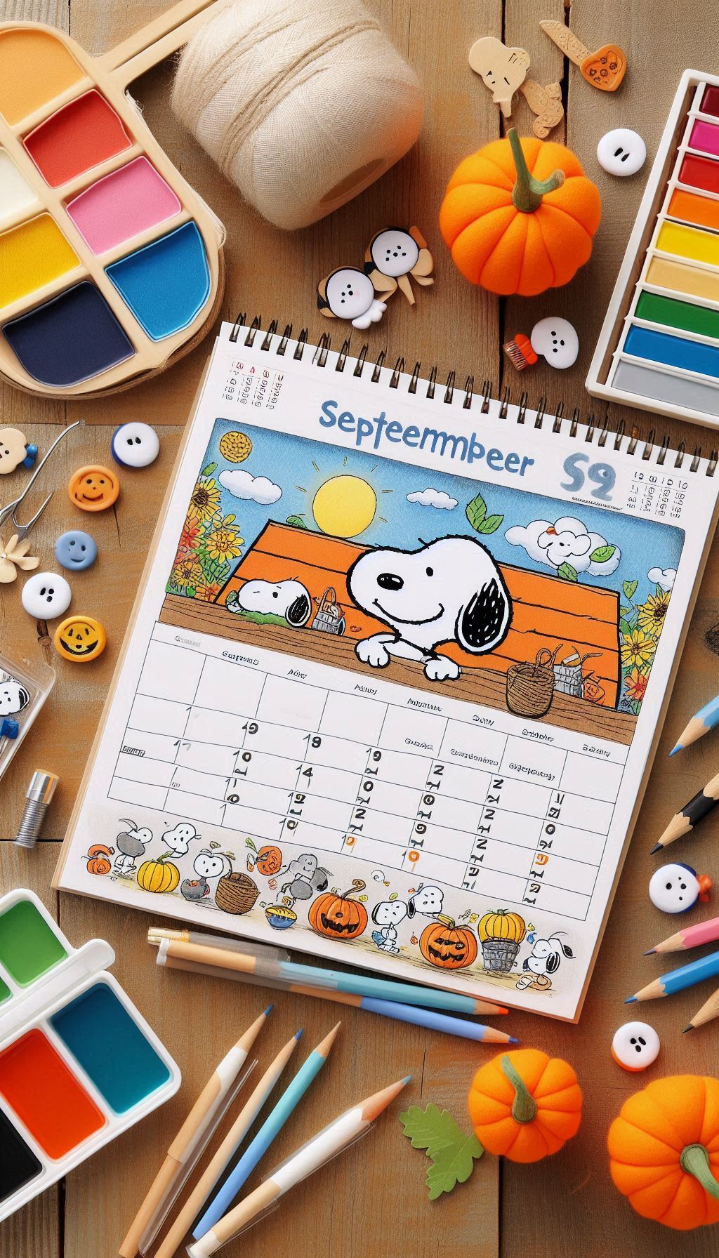 Wallpaper calendar 2025 Snoopy