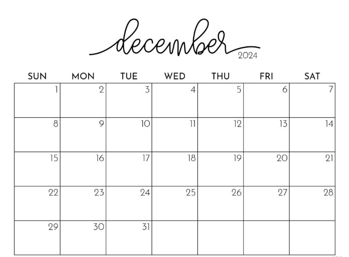 Calendar december 2024