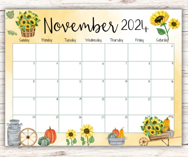 Editable calendar november 2024