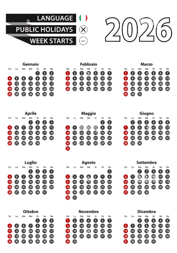 Italy 2026 public holidays and key dates