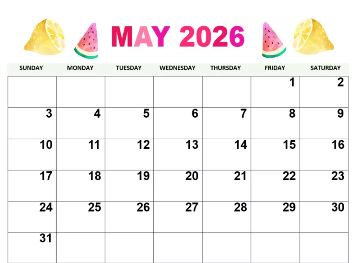 calendar design colorful may 2026 calendar – free printable templates (jpg & png)