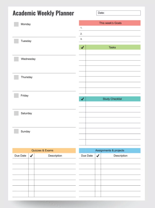 academic planning calendar tips