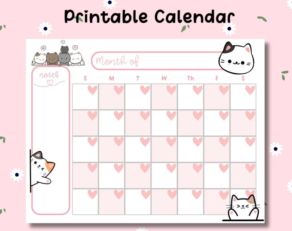 Cute animal kids December 2026 calendar template free download classroom